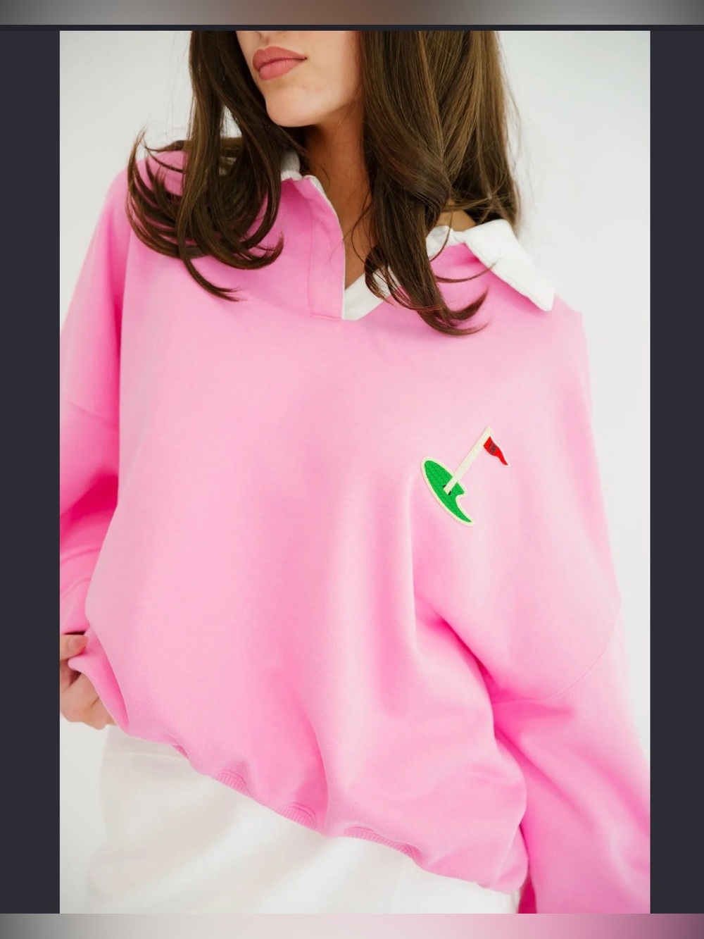 Judith March 18TH HOLE PINK CREW NECK